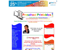 Tablet Screenshot of preschoolprintables.com